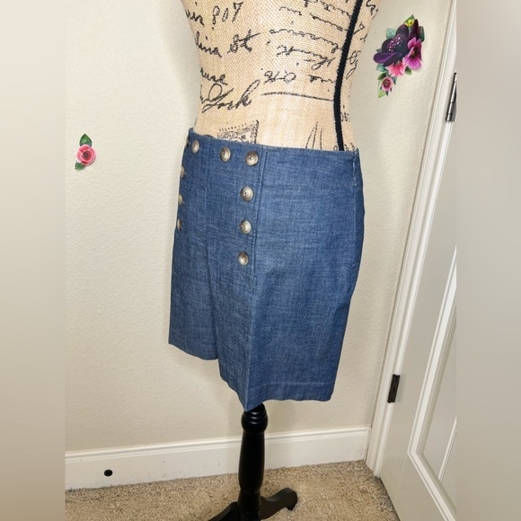 Cremieux Denim Sailor Style Light Denim Blue Shorts Size 8 - Picture 5 of 8